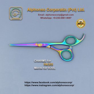 Hair Cutting Scissors 6” for Barbers & Stylists | Razor Edge, Plasma Coated, Lightweight